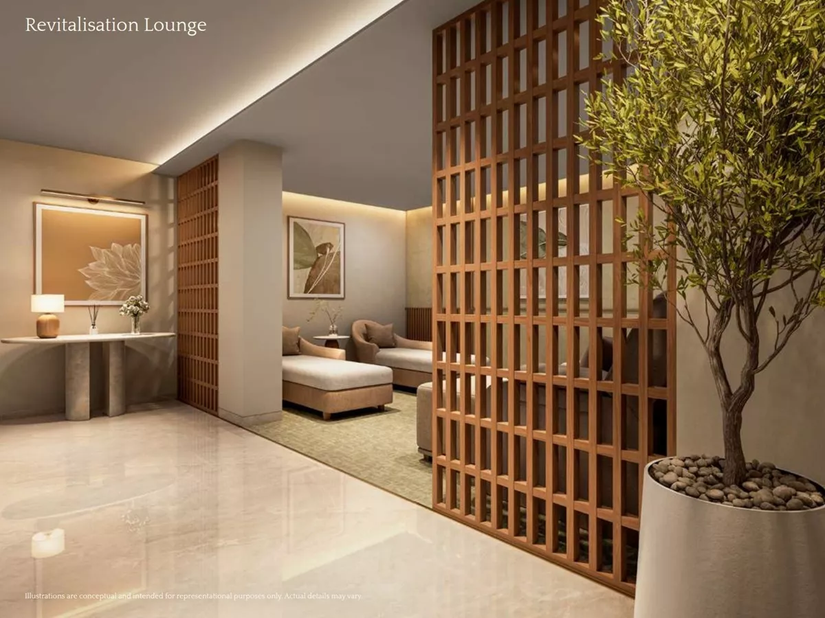 Revitalisation lounge at Emaar Serenity Hills with elegant interiors and premium wellness space in Sector 86 Gurgaon
